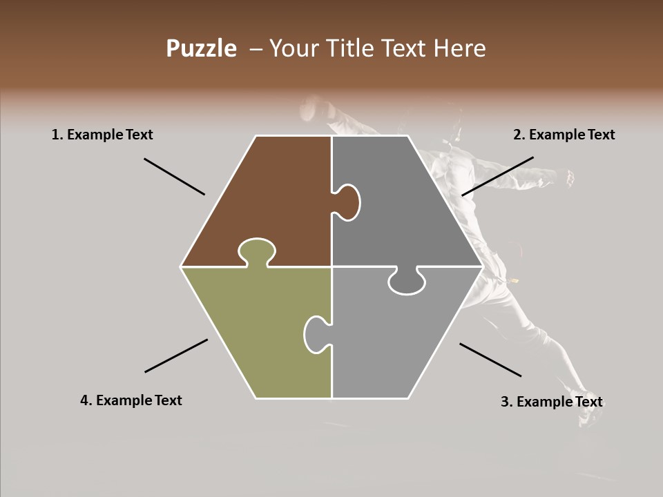 Fencing Black Swordsman PowerPoint Template