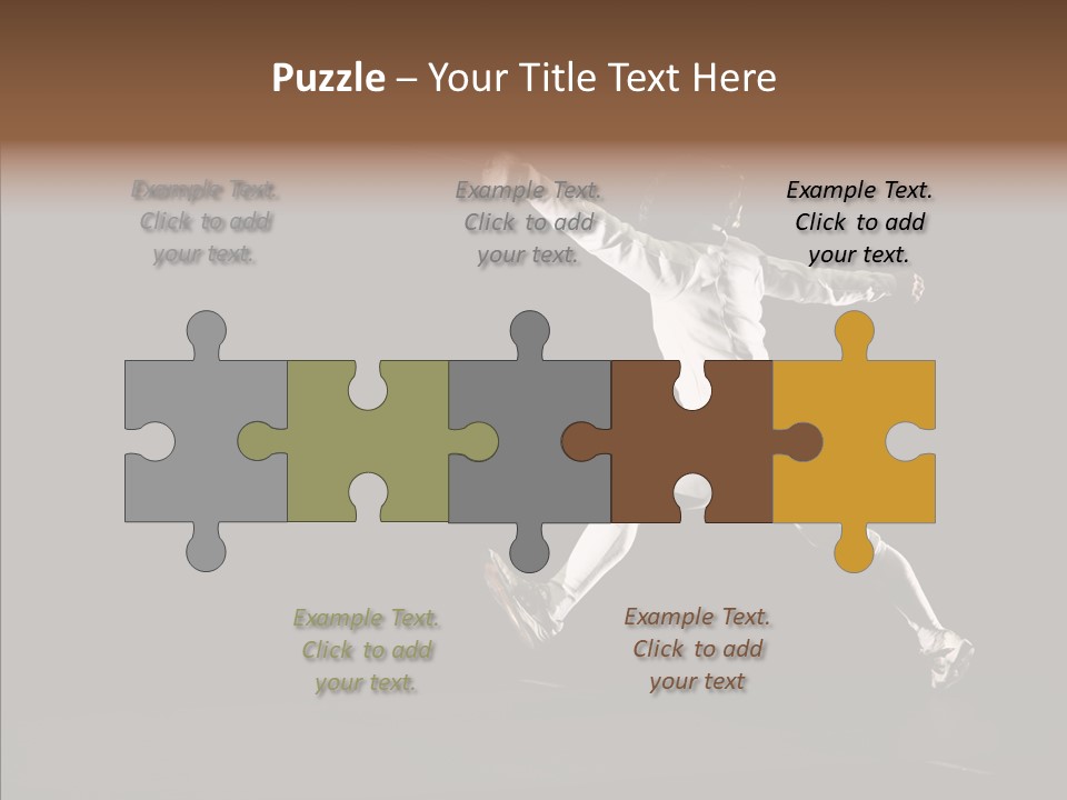 Fencing Black Swordsman PowerPoint Template