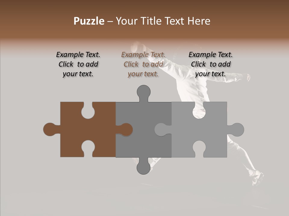 Fencing Black Swordsman PowerPoint Template