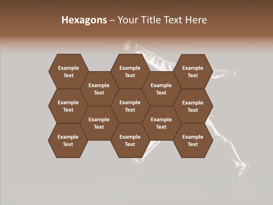 Fencing Black Swordsman PowerPoint Template