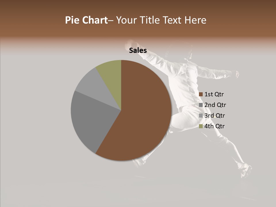 Fencing Black Swordsman PowerPoint Template