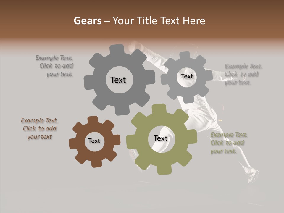 Fencing Black Swordsman PowerPoint Template