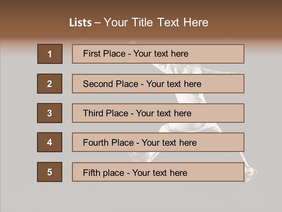 Fencing Black Swordsman PowerPoint Template
