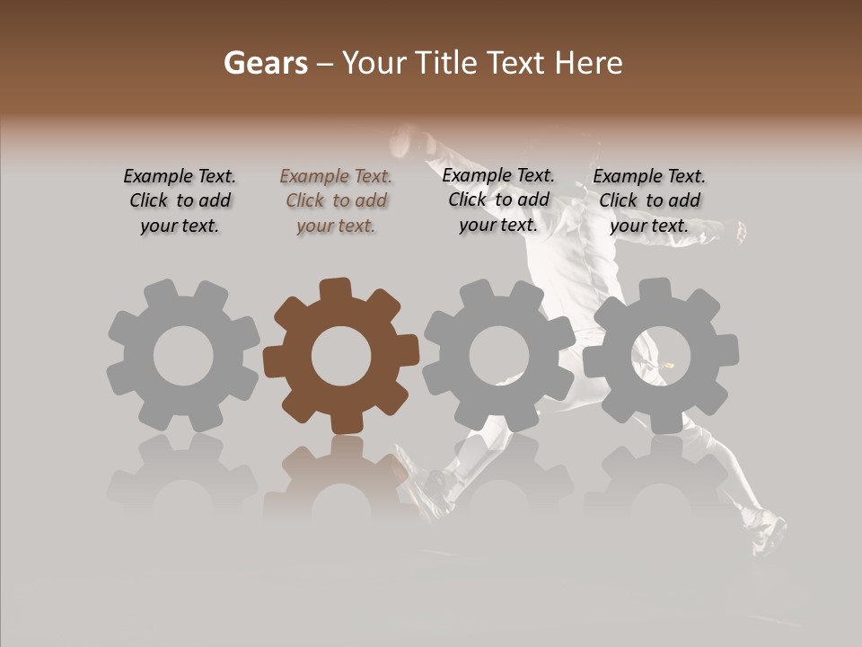 Fencing Black Swordsman PowerPoint Template