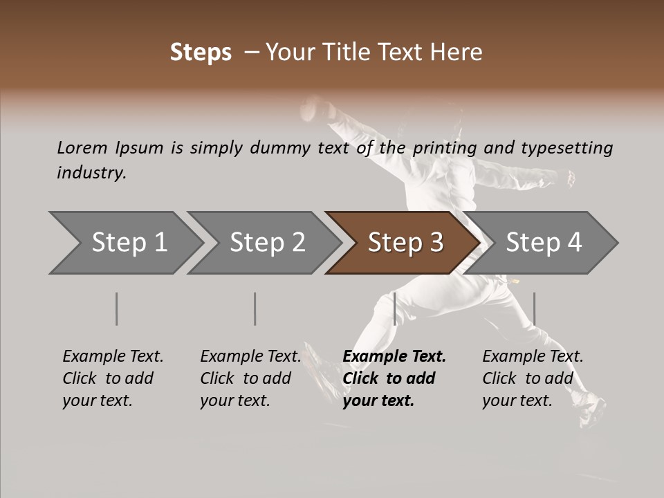 Fencing Black Swordsman PowerPoint Template