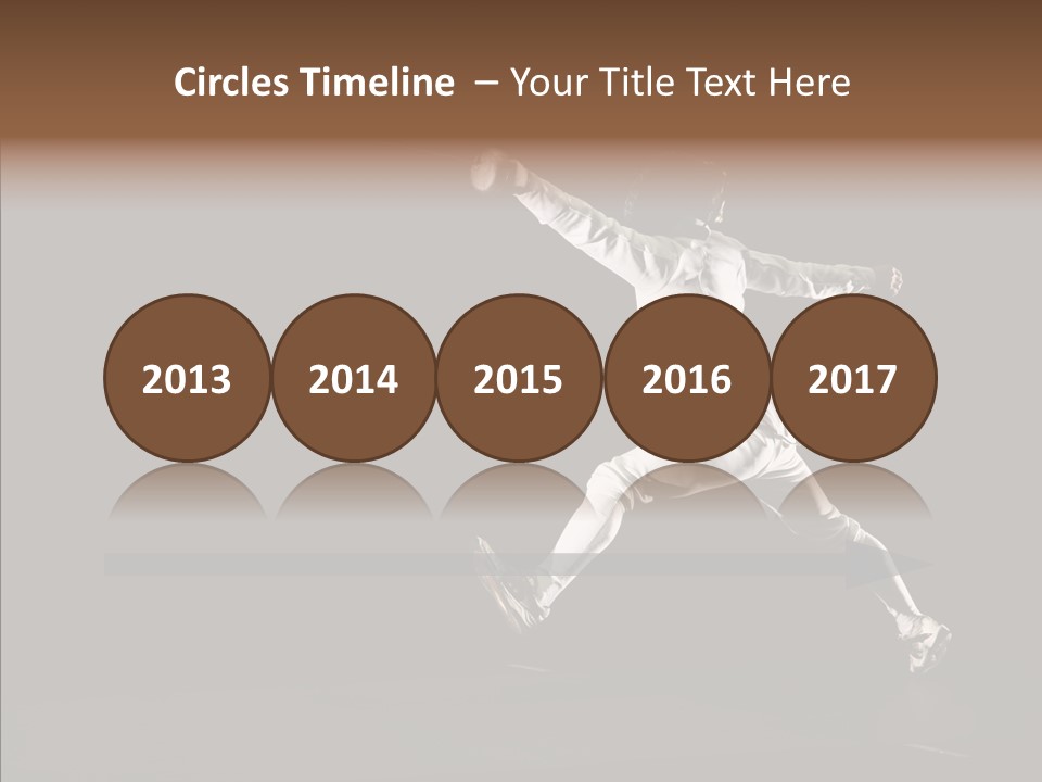 Fencing Black Swordsman PowerPoint Template