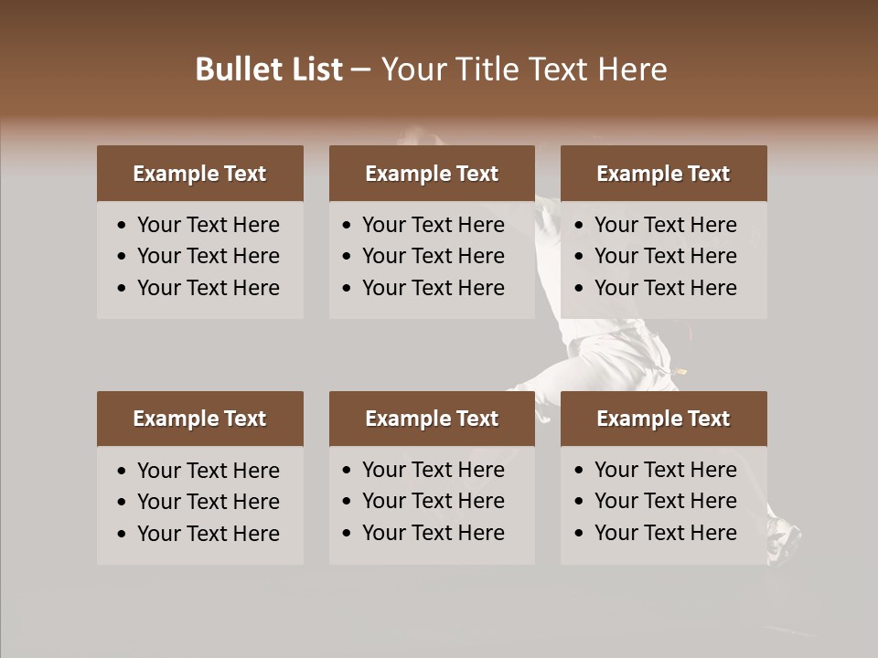 Fencing Black Swordsman PowerPoint Template