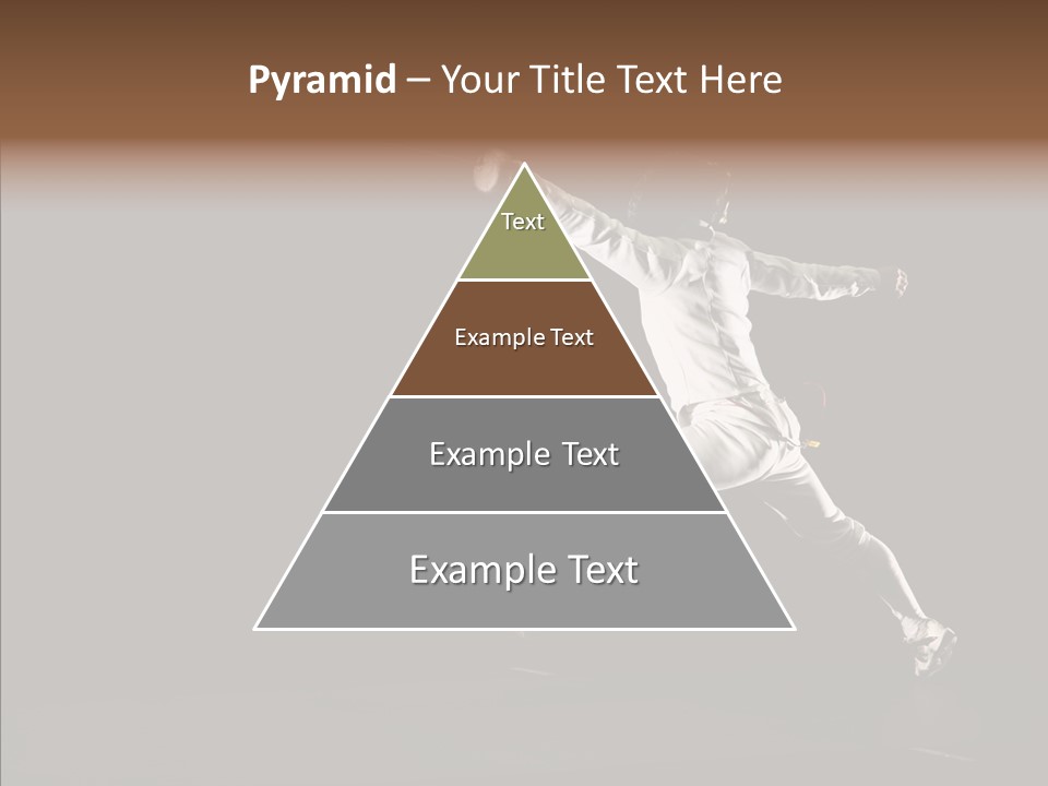 Fencing Black Swordsman PowerPoint Template