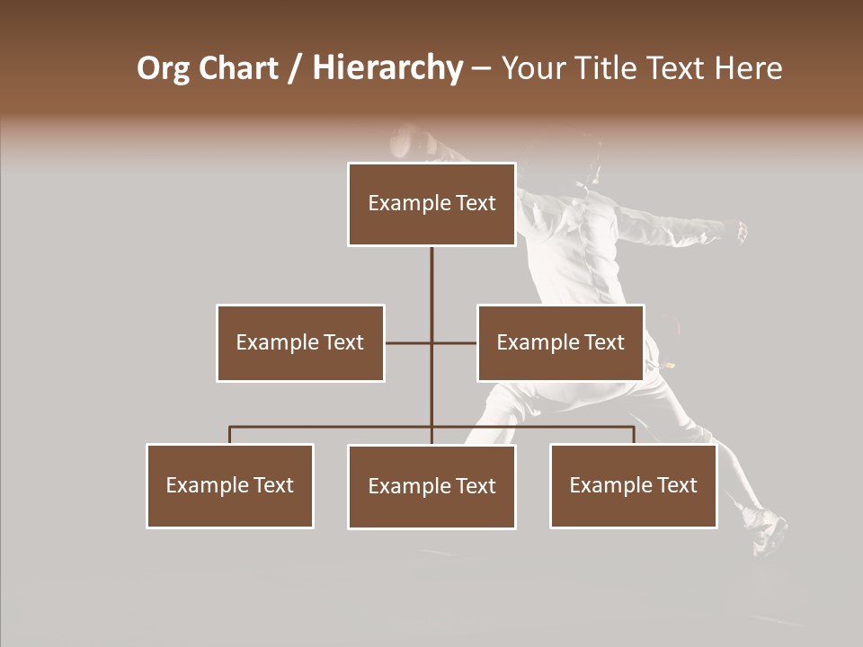 Fencing Black Swordsman PowerPoint Template