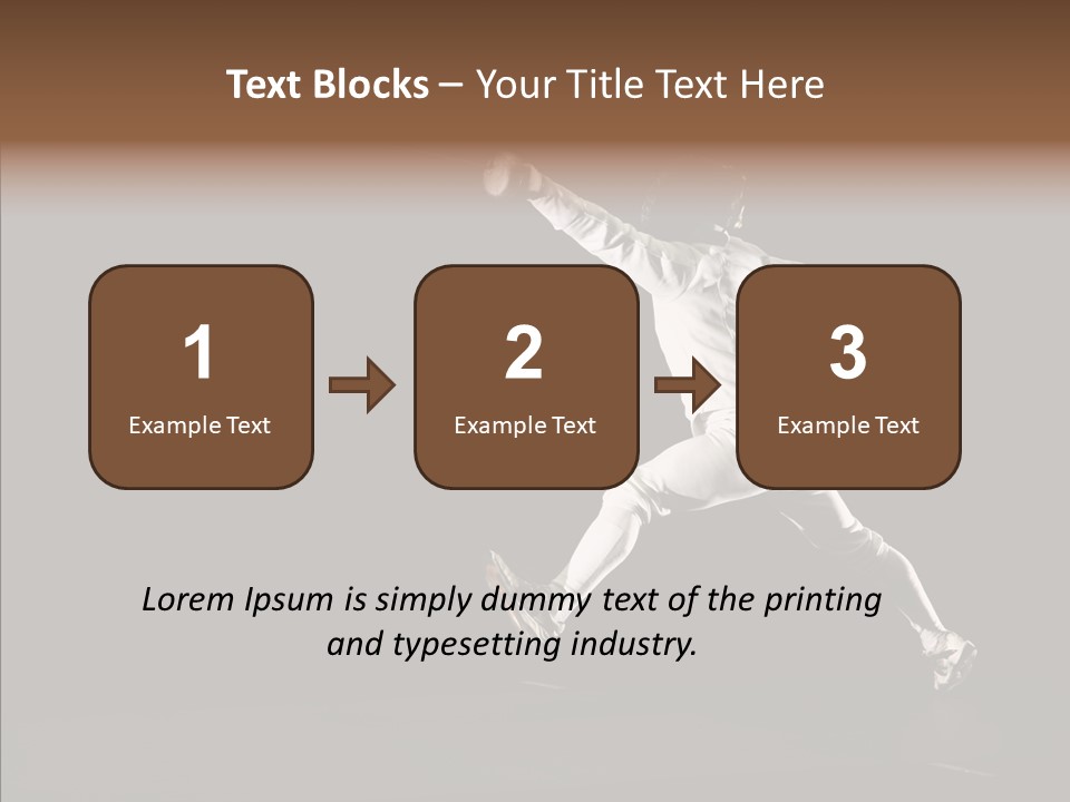 Fencing Black Swordsman PowerPoint Template