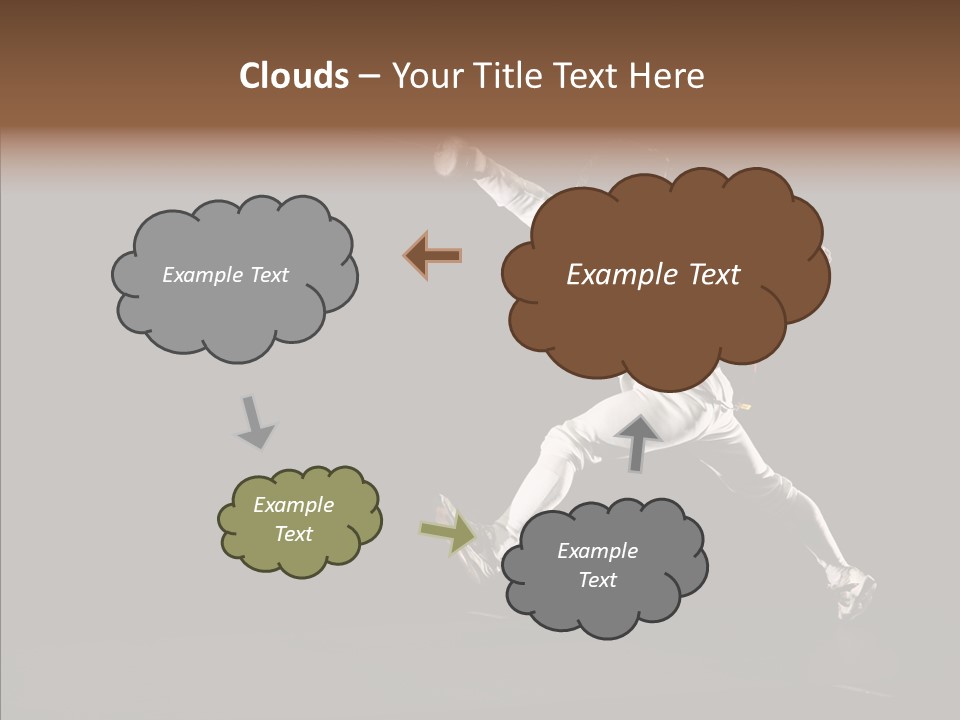 Fencing Black Swordsman PowerPoint Template