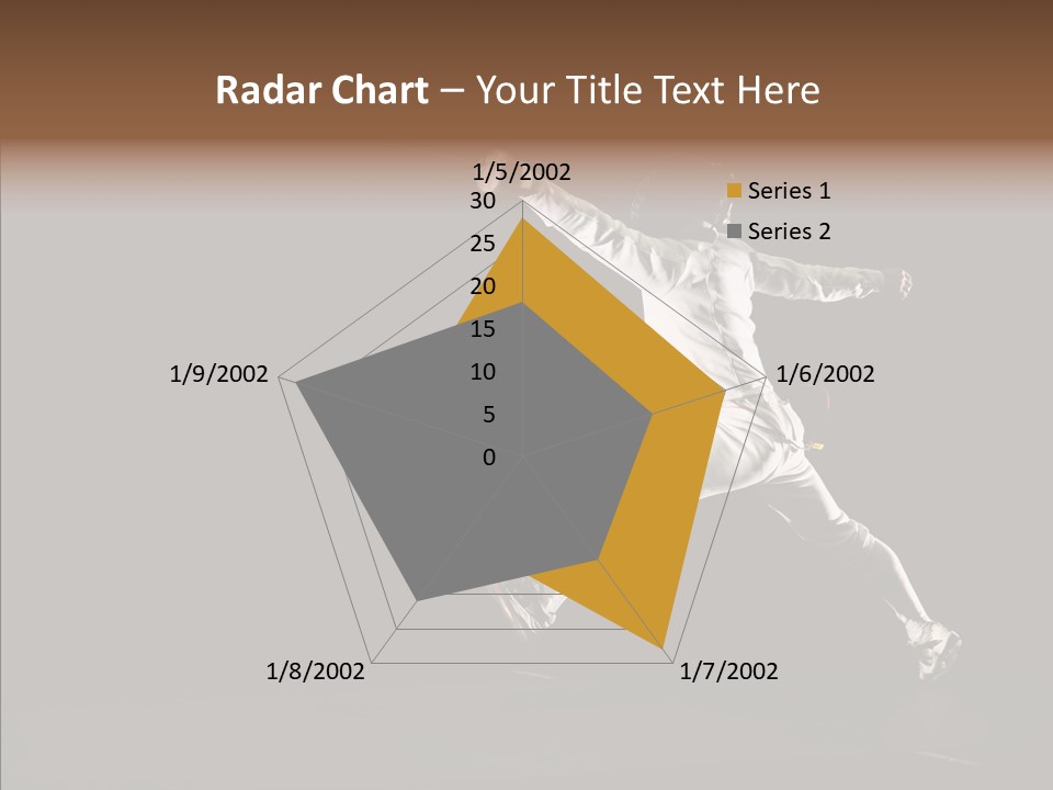 Fencing Black Swordsman PowerPoint Template