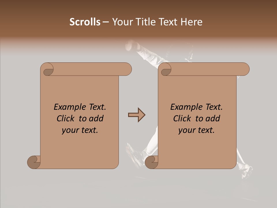Fencing Black Swordsman PowerPoint Template