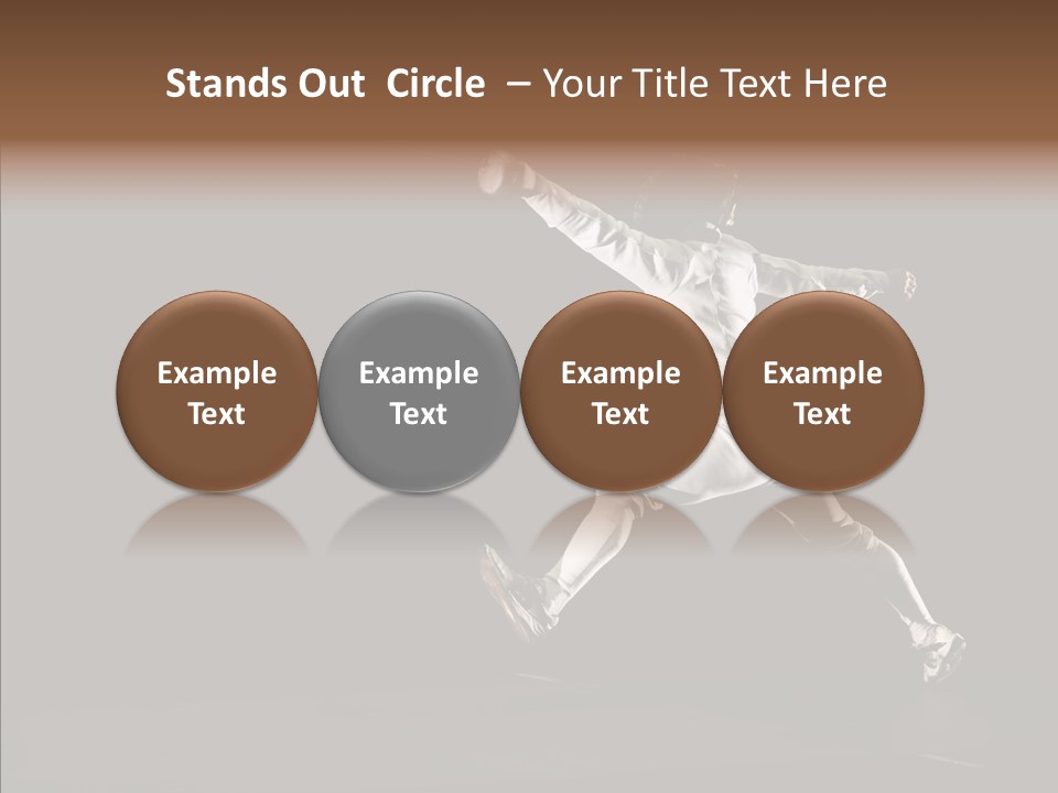 Fencing Black Swordsman PowerPoint Template