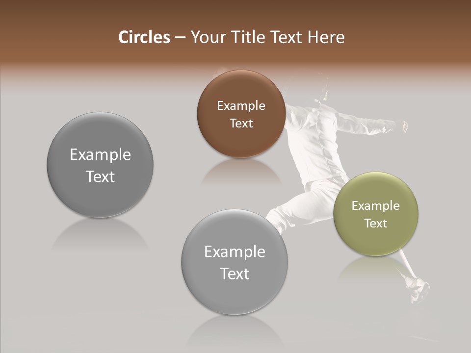 Fencing Black Swordsman PowerPoint Template