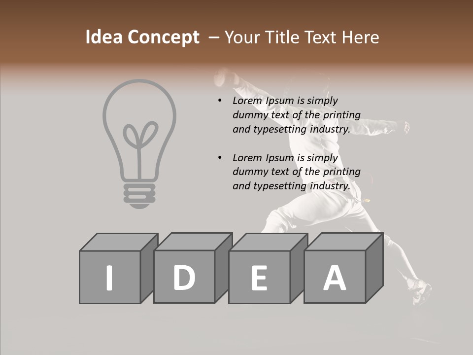 Fencing Black Swordsman PowerPoint Template