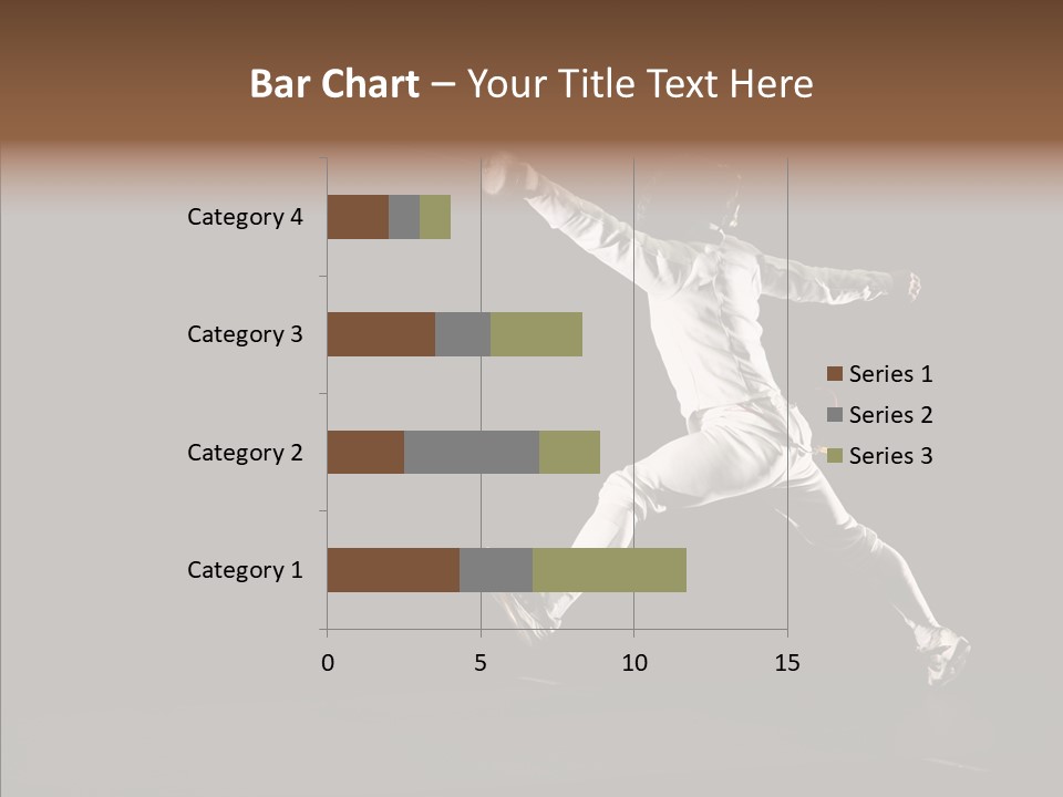 Fencing Black Swordsman PowerPoint Template