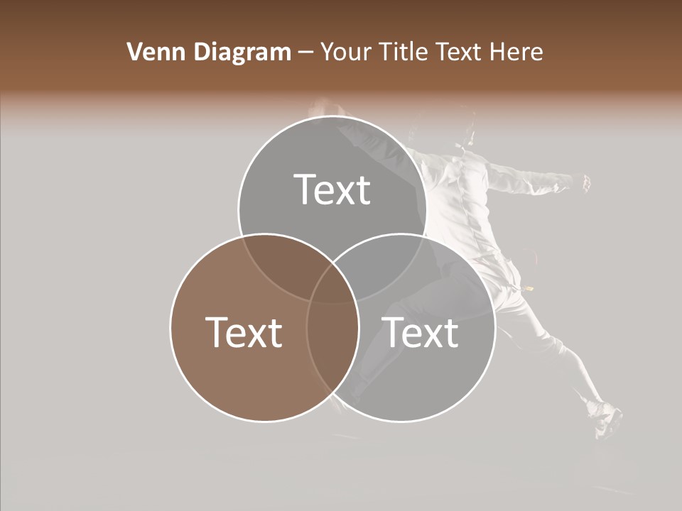 Fencing Black Swordsman PowerPoint Template