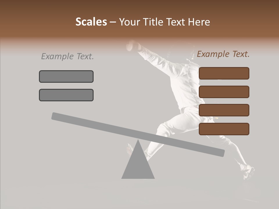 Fencing Black Swordsman PowerPoint Template