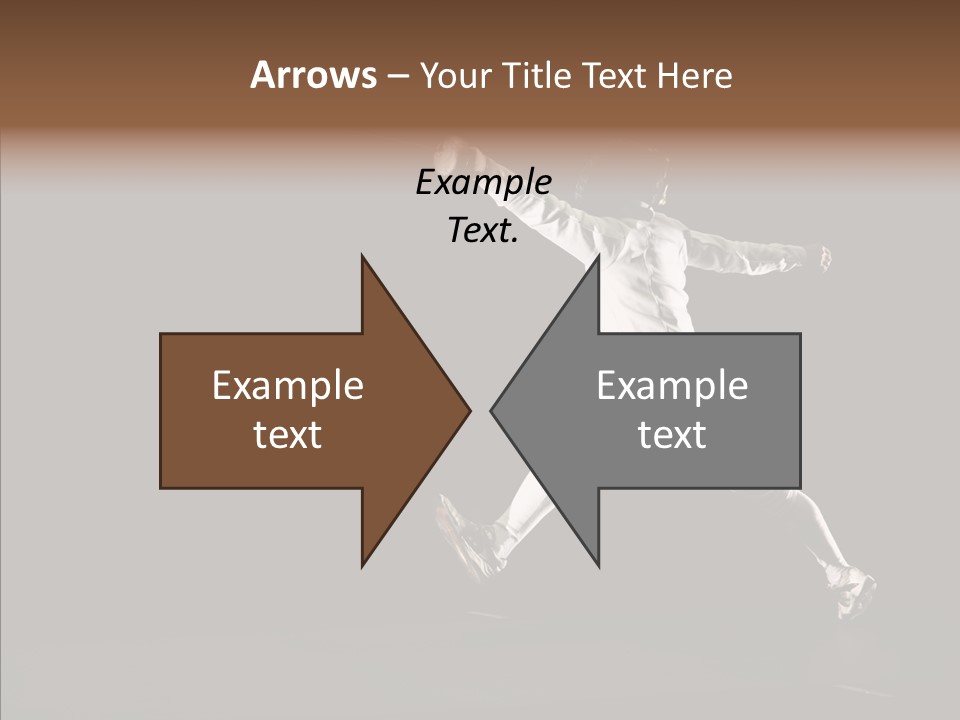 Fencing Black Swordsman PowerPoint Template