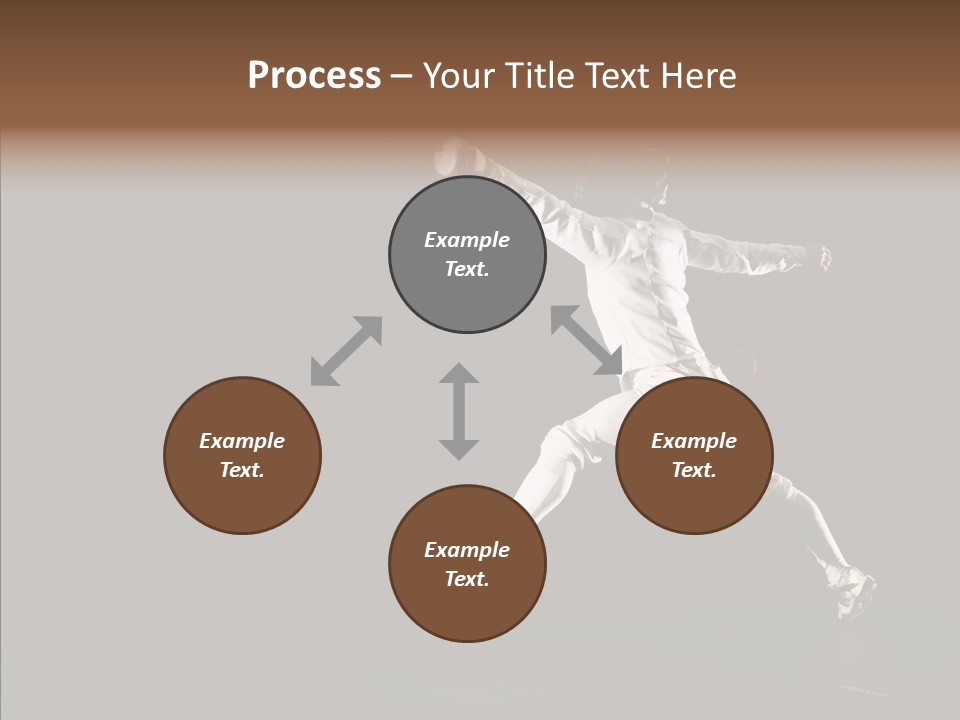 Fencing Black Swordsman PowerPoint Template