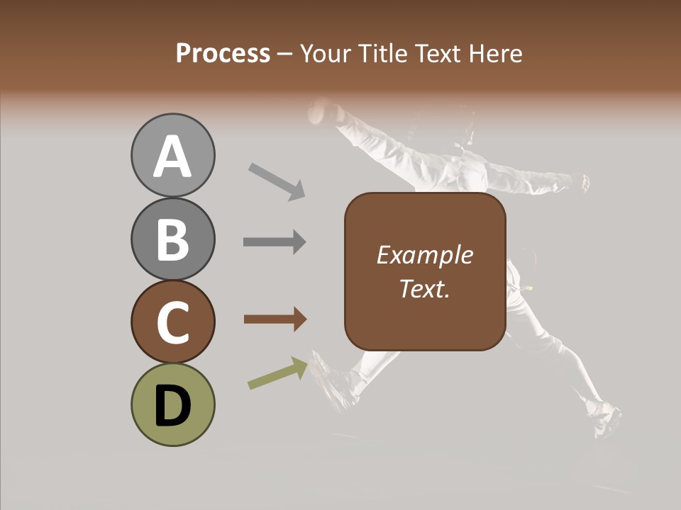 Fencing Black Swordsman PowerPoint Template