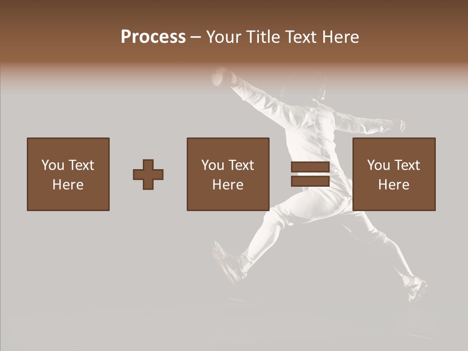 Fencing Black Swordsman PowerPoint Template