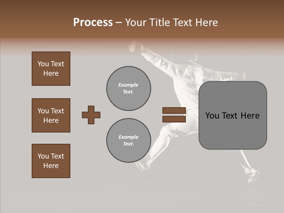 Fencing Black Swordsman PowerPoint Template