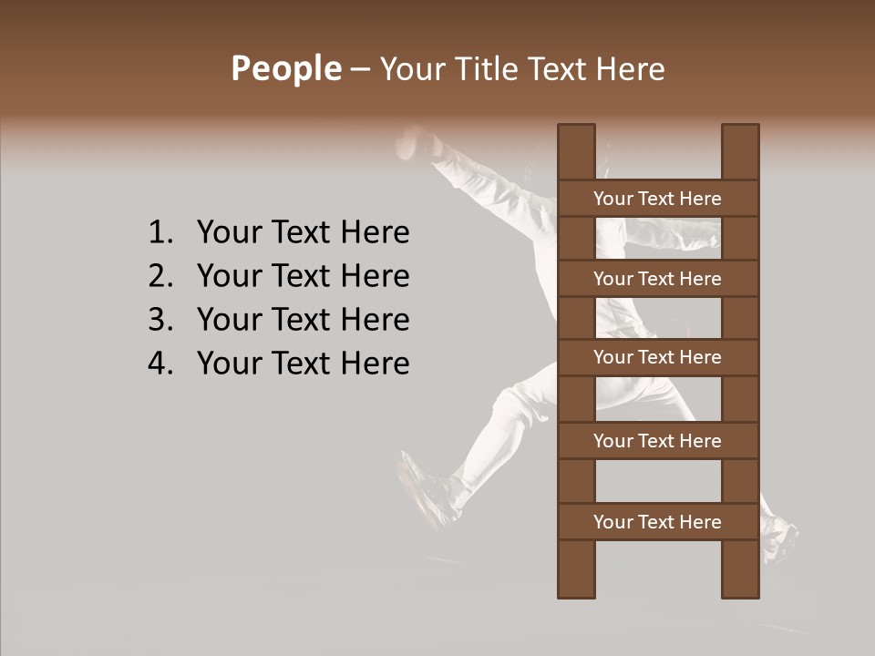 Fencing Black Swordsman PowerPoint Template