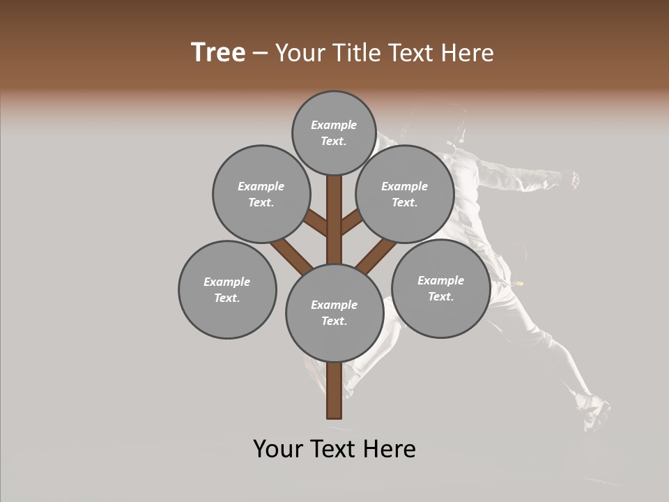 Fencing Black Swordsman PowerPoint Template