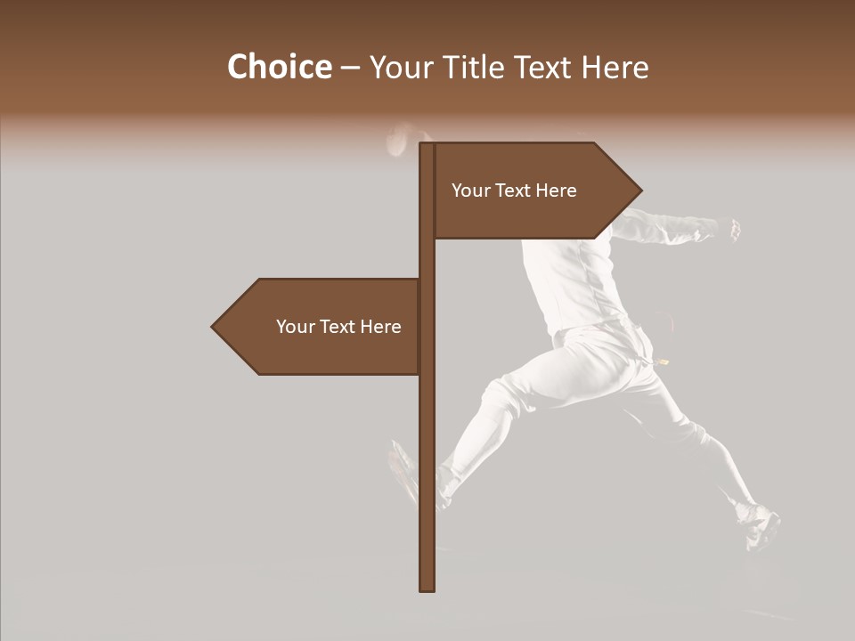 Fencing Black Swordsman PowerPoint Template