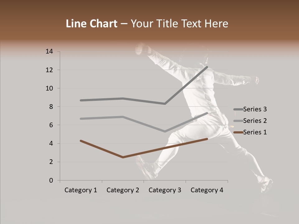 Fencing Black Swordsman PowerPoint Template