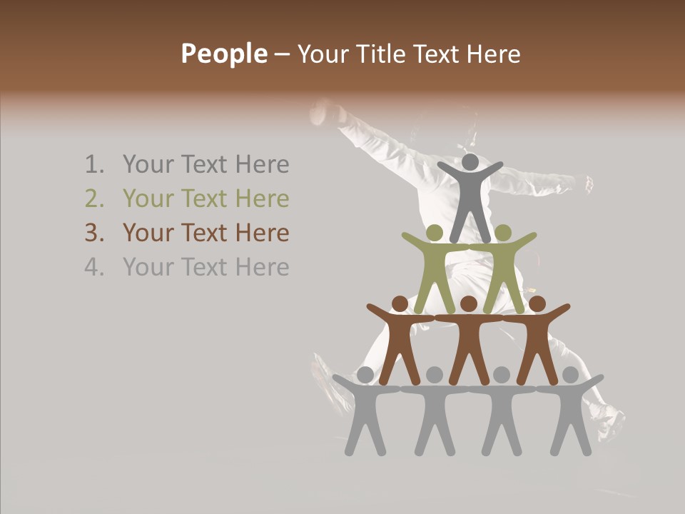 Fencing Black Swordsman PowerPoint Template