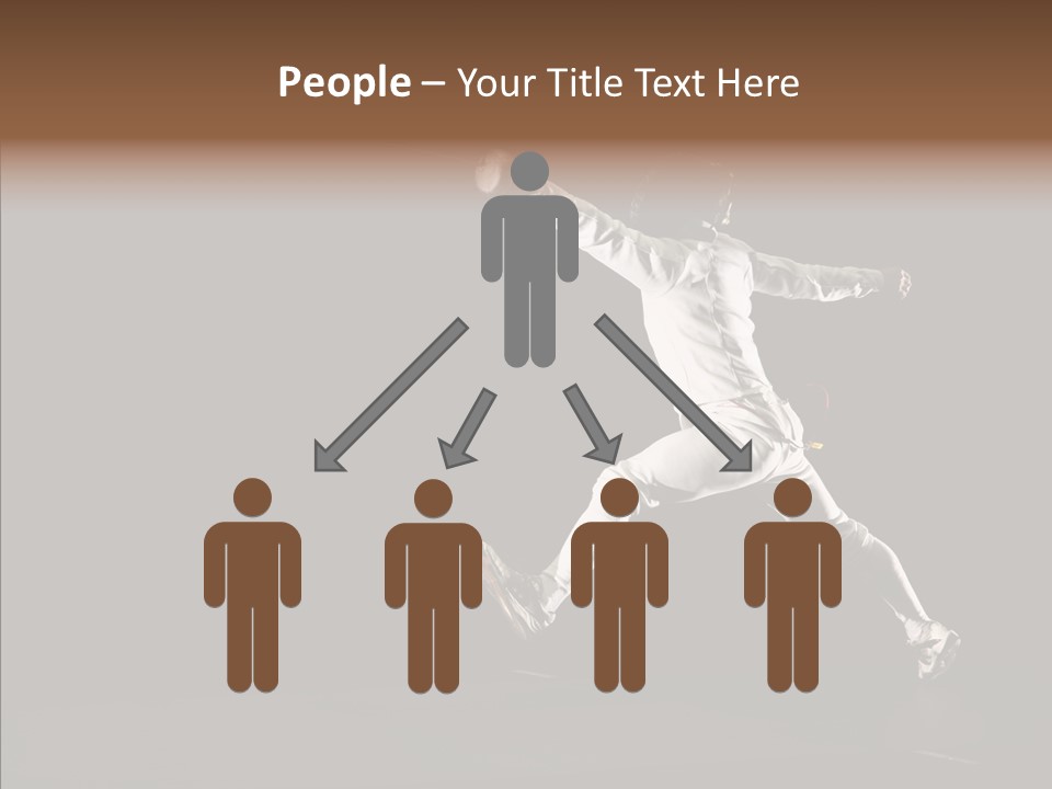 Fencing Black Swordsman PowerPoint Template