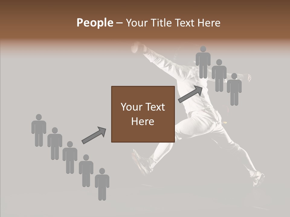 Fencing Black Swordsman PowerPoint Template