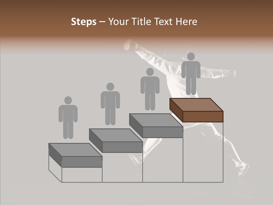 Fencing Black Swordsman PowerPoint Template