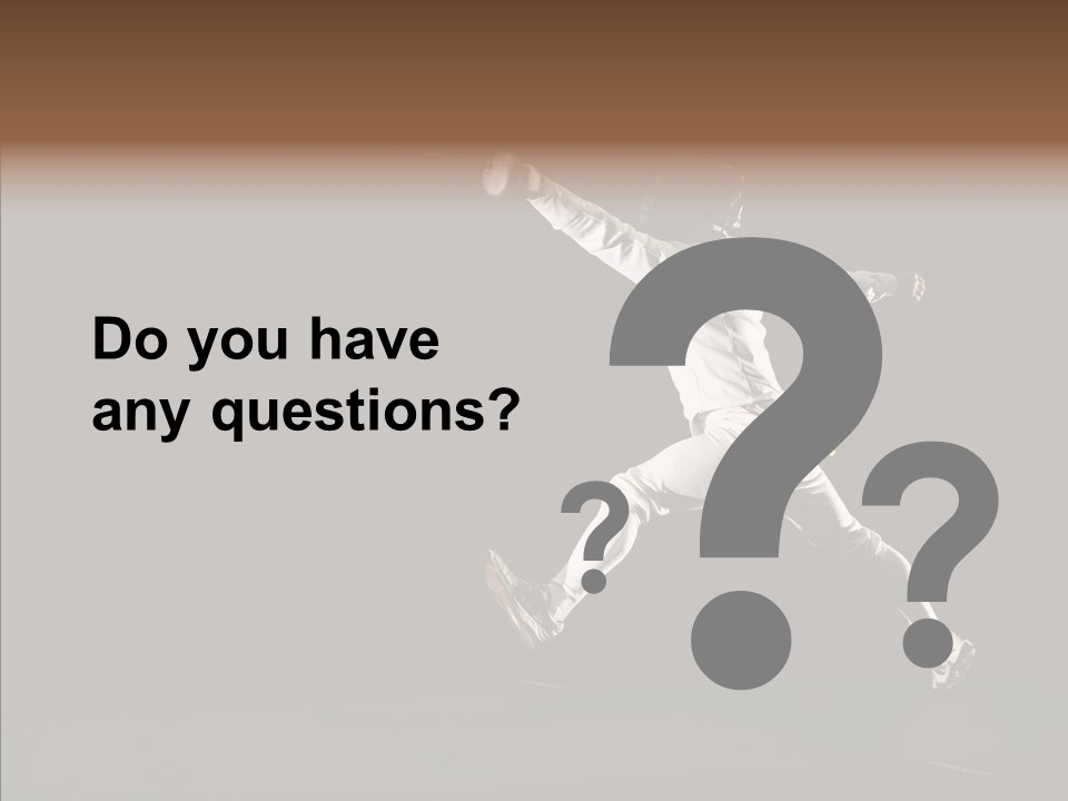 Fencing Black Swordsman PowerPoint Template