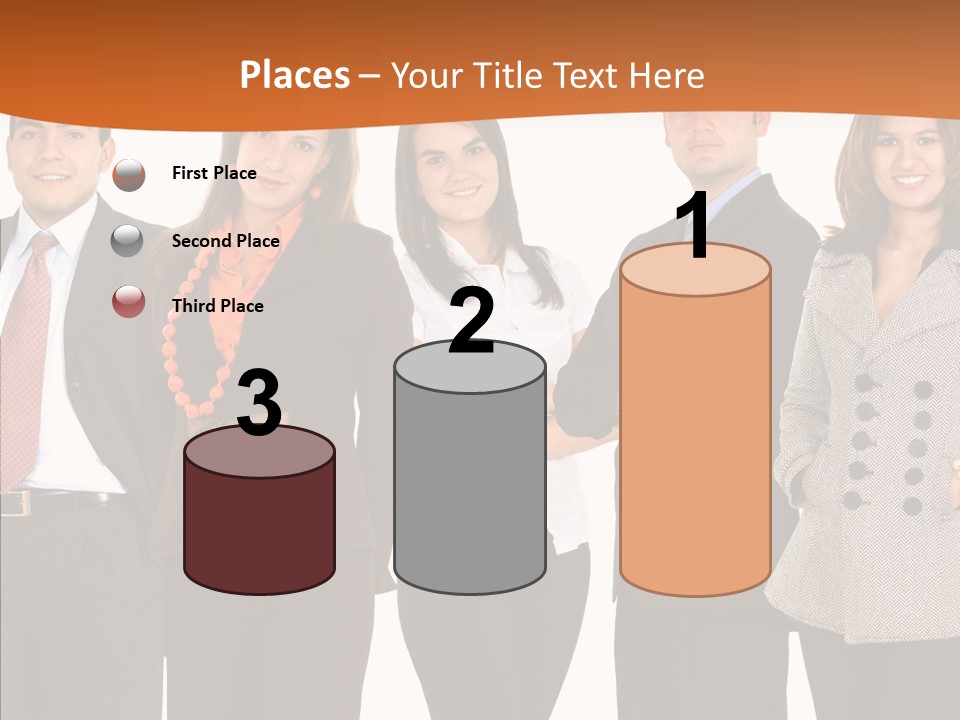 Commerce Female Standing PowerPoint Template