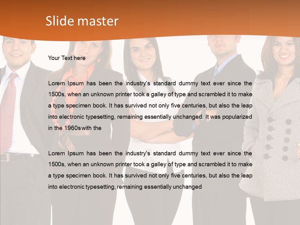 Commerce Female Standing PowerPoint Template