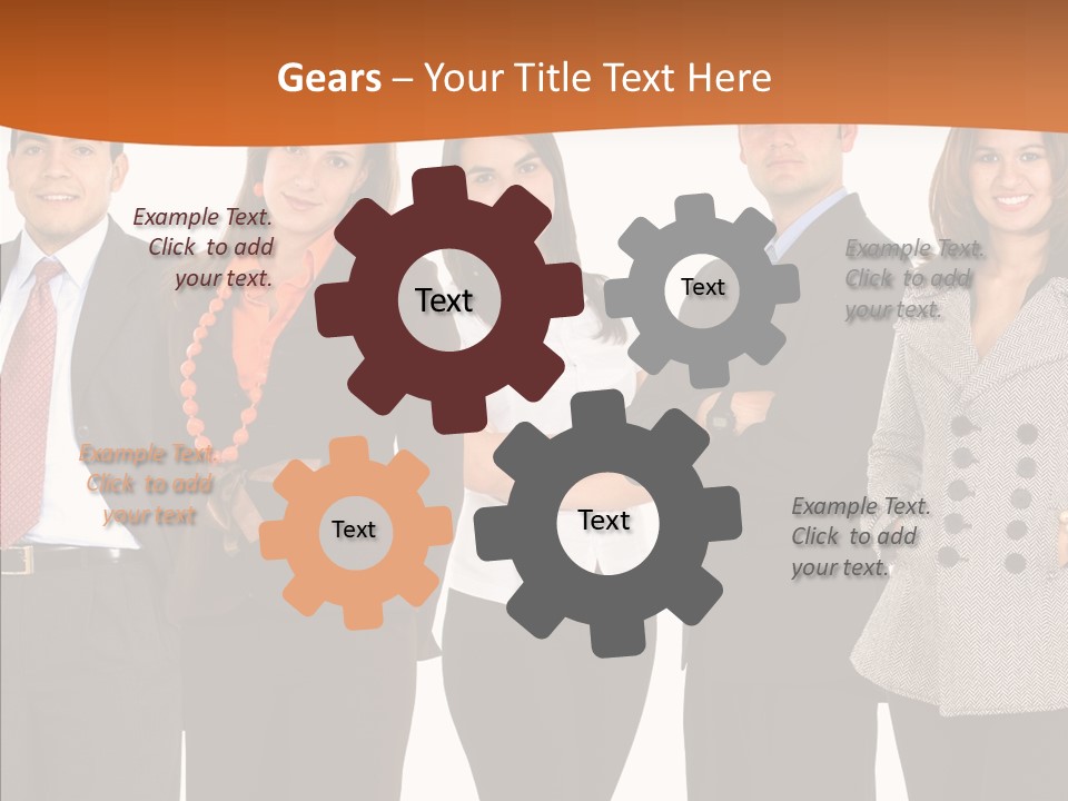 Commerce Female Standing PowerPoint Template