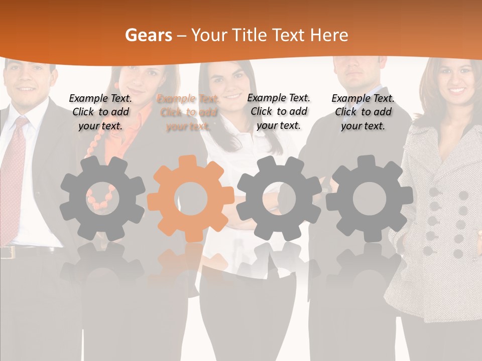 Commerce Female Standing PowerPoint Template