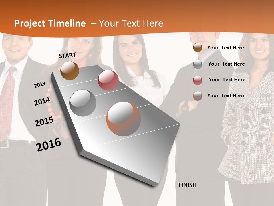 Commerce Female Standing PowerPoint Template