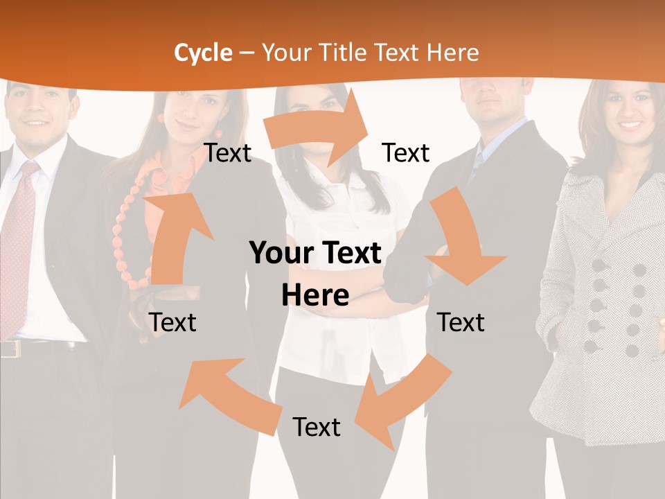 Commerce Female Standing PowerPoint Template