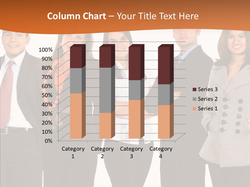 Commerce Female Standing PowerPoint Template