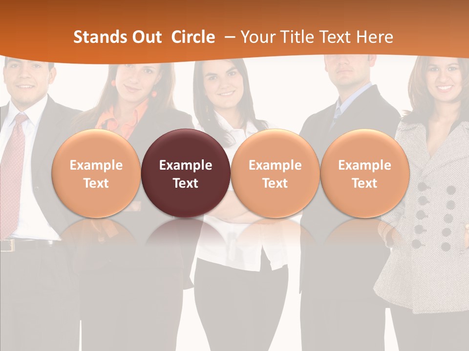 Commerce Female Standing PowerPoint Template