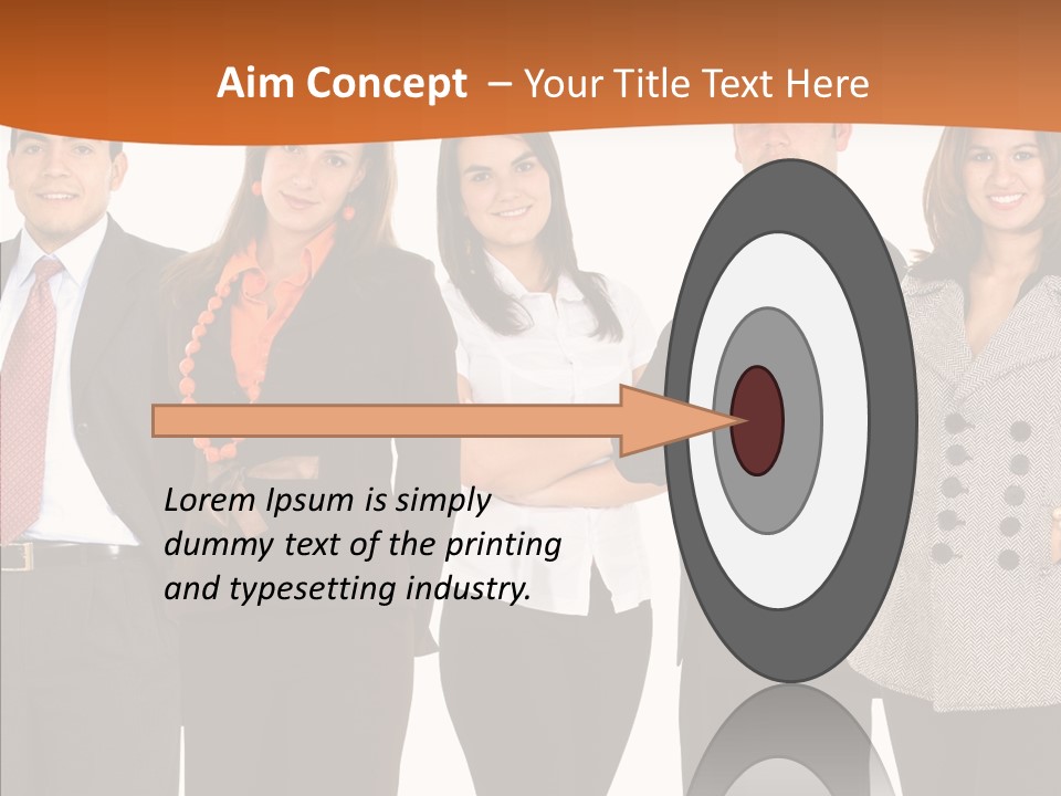 Commerce Female Standing PowerPoint Template