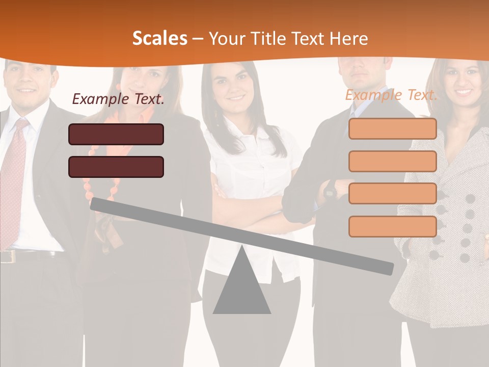 Commerce Female Standing PowerPoint Template