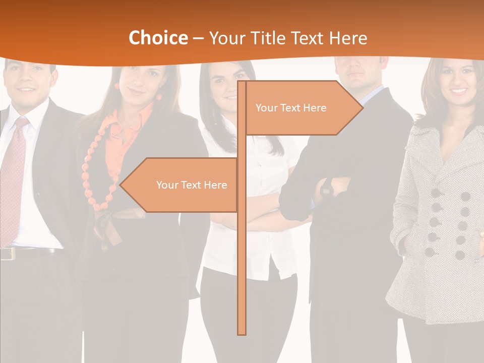 Commerce Female Standing PowerPoint Template