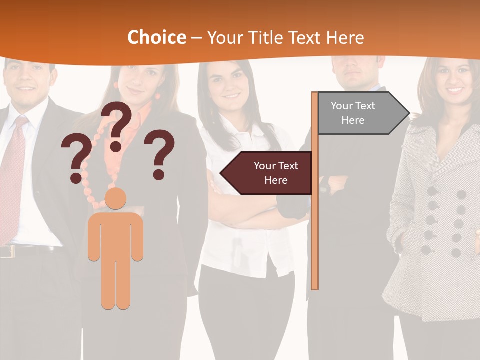 Commerce Female Standing PowerPoint Template