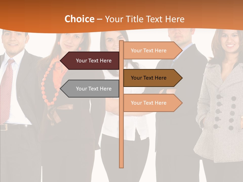 Commerce Female Standing PowerPoint Template